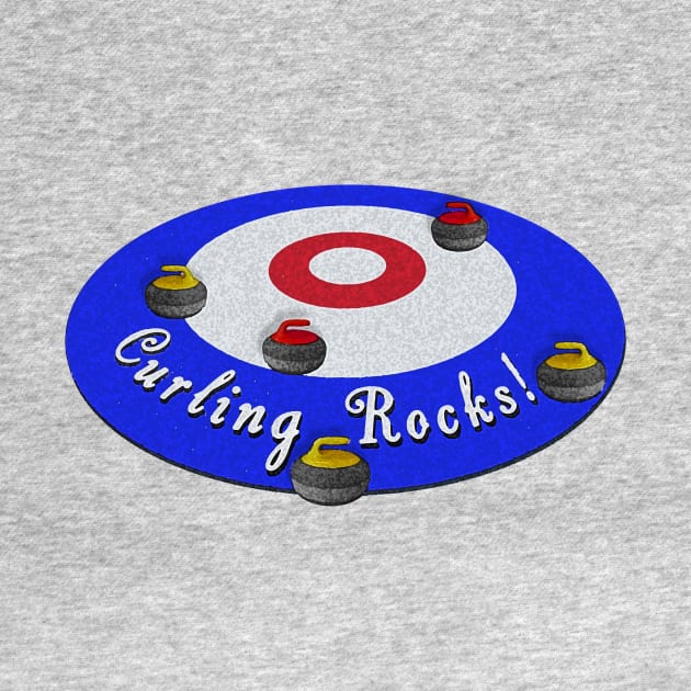 Curling Rocks Curling Circle Ice Curling Stone by TeeCreations